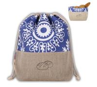 slowroom Bolsa de Pan 2 en 1 de Lino, Modelo Azur, Tela, 30 x 34 cm