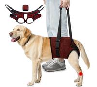 SlowTon Arnés de Soporte para Patas Traseras para Perros Medianos y Grandes - Arnés Elevador Ajustable y Cómodo para Perros Ancianos, Lesionados, Artríticos o con Discapacidad (Rojo, XL)