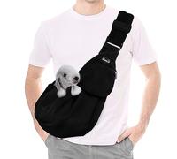 SlowTon Bolsos para Mascotas Transportín para Perros Pet Carrier Dog Hand Sling Carrier Bandolera Correa de Hombro Acolchada Ajustable Tote Bag con Bolsillo Delantero Puppy Carrier
