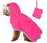 SlowTon Chubasquero Impermeable para Perros, Chubasquero Transparente de Doble Capa con Capucha para Perros pequeños, medianos y Grandes, Poncho para con Banda Reflectante