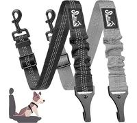SlowTon Cinturón de Seguridad de Coche, 2 Pack Accesorio de la Barra de Cierre Hebilla de Metal Cinturón de Seguridad de Coche Arnés del Cinturón Ajustable