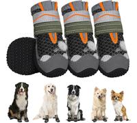 SlowTon Protección de Las Patas de los Zapatos de Perro, Zapatos de Perro Antideslizantes e Impermeables, Suela de Goma Reflectante, Botas de Perro de Nieve de Invierno para Mascotas