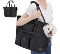 SlowTon Transportin para Perros - Bolsa Transporte Transpirable para Mascotas Portátil para Mascotas con Correa Seguridad, Ideal para Perros y Gatos de hasta 5.5 kg para Paseos Viajes 40CM*19CM*33CM