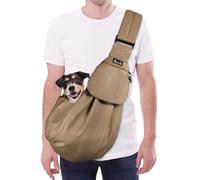 SlowTon Transportín para Perros, Correa Ajustable del Hombro para Perros Pequeños, Bolsa De Transporte para Perros, Porta Mascotas con Bolsillo Frontal con Cremallera, Cinturón De Seguridad