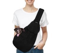 SlowTon Transportín para Perros, Correa Ajustable del Hombro para Perros Pequeños, Bolsa De Transporte para Perros, Porta Mascotas con Bolsillo Frontal con Cremallera, Cinturón De Seguridad