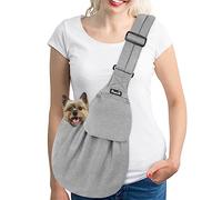 SlowTon Transportín para Perros, Correa Ajustable del Hombro para Perros Pequeños, Bolsa De Transporte para Perros, Porta Mascotas con Bolsillo Frontal con Cremallera, Cinturón De Seguridad