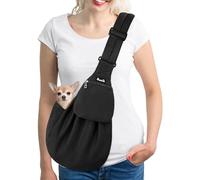 SlowTon Transportín para Perros, Correa Ajustable del Hombro para Perros Pequeños, Bolsa De Transporte para Perros, Porta Mascotas con Bolsillo Frontal con Cremallera, Cinturón De Seguridad
