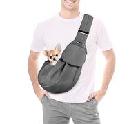 SlowTon Transportín para Perros, Correa Ajustable del Hombro para Perros Pequeños, Bolsa De Transporte para Perros, Porta Mascotas con Bolsillo Frontal con Cremallera, Cinturón De Seguridad