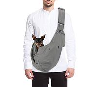 SlowTon Transportín para Perros, Correa Ajustable del Hombro para Perros Pequeños, Bolsa De Transporte para Perros, Porta Mascotas con Bolsillo Frontal con Cremallera, Cinturón De Seguridad