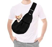 SlowTon Transportín para Perros, Correa Ajustable del Hombro para Perros Pequeños, Bolsa De Transporte para Perros, Porta Mascotas con Bolsillo Frontal con Cremallera, Cinturón De Seguridad