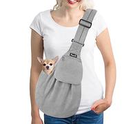 SlowTon Transportín para Perros, Correa Ajustable del Hombro para Perros Pequeños, Bolsa De Transporte para Perros, Porta Mascotas con Bolsillo Frontal con Cremallera, Cinturón De Seguridad