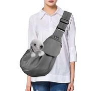 SlowTon Transportín para Perros, Correa Ajustable del Hombro para Perros Pequeños, Bolsa De Transporte para Perros, Porta Mascotas con Bolsillo Frontal con Cremallera, Cinturón De Seguridad