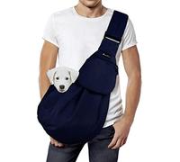 SlowTon Transportín para Perros, Correa Ajustable del Hombro para Perros Pequeños, Bolsa De Transporte para Perros, Porta Mascotas con Bolsillo Frontal con Cremallera, Cinturón De Seguridad