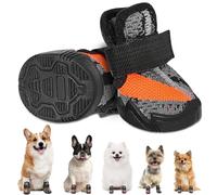 SlowTon Zapatos para Perros Pequeños - 2PCS Botas Transpirables Protectores Patas para Pavimento Caliente en Verano, Botines para Perros con Suelas Antideslizantes para Caminar, Correr Senderismo