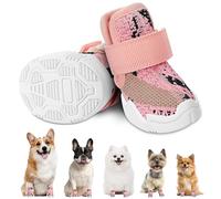 SlowTon Zapatos para Perros Pequeños - 2PCS Botas Transpirables Protectores Patas para Pavimento Caliente en Verano, Botines para Perros con Suelas Antideslizantes para Caminar, Correr Senderismo