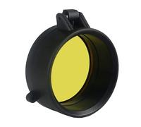 SLOYCA 1 Unidad de 30-69MM, Cubierta de Lente Transparente for mira de Rifle, Tapa de protección de Resorte rápido abatible hacia Arriba, Tapa de Lente de Objetivo Amarillo for RL37-0073 de Caza