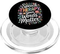 SLP Language Specialist Speech Therapy Your Words Matter PopSockets PopGrip para MagSafe