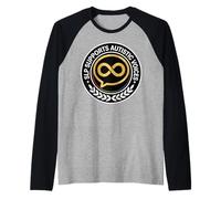 SLP Supports Autistic Voices diseño círculo Camiseta Manga Raglan
