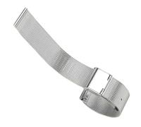 SLPWLPC Correa de reloj de metal de acero inoxidable con extremo recto, correa de malla de repuesto