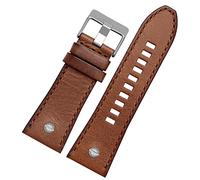 SLPWLPC Correa de reloj de piel auténtica para correa de reloj diésel DZ4476/4482 DZ7408 7406 4318, correa de 22, 24, 26, 28 mm, tamaño grande, para hombre