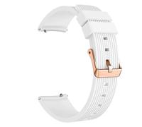 SLPWLPC Correa de silicona de 20 mm para Galaxy Watch de 42 mm, reloj 4 5 para Active 2 40 44 mm Classic 42 46 mm, pulsera de hebilla de oro rosa