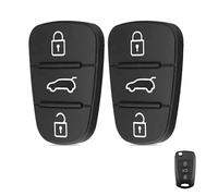 SLshiBo 2 Piezas Llave de Coche Teclado 3 Botones para reemplazar la Llave de Goma del Teclado Compatible con Hyundai I10 i20 i30 ix20 ix35 y Kia CEED Soul Vega sportage Rio