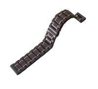 SLSKO Correa de reloj, correa de reloj, correa de reloj Cerámica negra con líneas de oro rosa Correa Bandas Pulsera 14 mm 15 mm 16 mm 17 mm 18 mm 19 mm 20 mm ajuste Diamond Smart Watch lady(24mm)