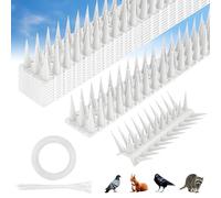 SLTAXAR 12 PCS Pinchos Antipalomas 5.16m, Repelente Palomas Blancas, Pinchos para Gatos y Palomas, Pincho Anti Gatos, Antipalomas de Plástico, Púas Anti Pajaros- 43 x 4 x 3,5 cm, 3 Filas