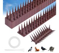 SLTAXAR 12 PCS Pinchos Antipalomas 5.16m, Repelente Palomas Marrones, Pinchos para Gatos y Palomas, Pincho Anti Gatos, Antipalomas de Plástico, Púas Anti Pajaros- 43 x 4 x 3,5 cm, 3 Filas