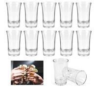 SLTAXAR 12 PCS Vasos de Chupito de Cristal 40ml/4cl - Reutilizables y Transparentes para Tequila, Vodka y Whisky