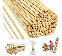 SLTAXAR 180 palos de bambú natural, 30 x 2 mm, 30 x 3 mm, 30 x 4 mm, varillas para manualidades