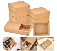 SLTAXAR 22PCS Cajas para Regalos Pequeños, Rectangular Caja Kraft con Tapa, Robustas Cajas de papel Kraft, Cajas de Carton Pequeñas para Fiestas Navidad Cumpleaños Bodas (Marrón 12.8x10.8x4.2CM)