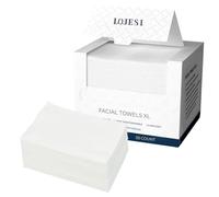 SLTAXAR 50pcs Toallas Faciales Desechables Extra Grandes 30x26cm, Toallitas Secas Desmaquillantes, Biodegradables Toallitas Limpiadoras Faciales Desechables para Cuidado de la Piel, Viaje o Uso Diario