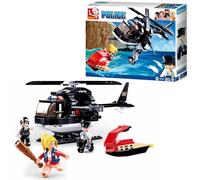 SLUBAN BRICKS, Police II Patrulla Marina 221 pzs Juegos de construcción (AJ 1)