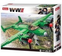 Sluban Ejército WWII M38-0688 Bombardero Aliado Avión 311 Piezas Nuevo