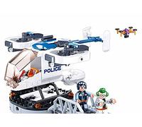 Sluban Juego de construcción de helicóptero de policía, 161 Piezas, Edades de 6 a 10 años, con dron y Mini Figuras