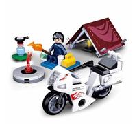 Sluban Klemmbausteine Motociclista en Camping (76 Piezas) [M38-B0717E], Juego de Bloques de sujeción para Ciudad con Figura de Juego, Vida Urbana, Multicolor, Bloques de sujeción SL07160