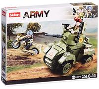 Sluban-M38-B0710 UK Army-MK2 Wheeled Armored Vehicle, Multicolor, Large (M38-B07