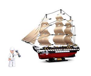 Sluban ModelBricks USS Fragata Segelschiff M38-B0836 Utiliza Constitución 1x-21 1:170, Mehrfarbig, Mediano