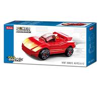 Sluban- Powerbricks-Pull Back Car 46 Piezas, M38-B0801E, Multicolor
