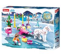 Sluban- Town-New Year Series Horse and Sleigh, Multicolor (M38-B0889C)
