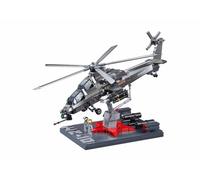 Sluban WZ-10S, Modelo de Helicóptero Militar, Escala 1/35, 914 Piezas, 44,1 cm, Acabado Plata Titanio