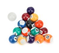 Sluffs 16PCS 32MM Eco-Friendly Resin Mini Children Billiard Ball Toy Pool Table Accesssory, Resin Children Billiard Ball, for Recreation Games