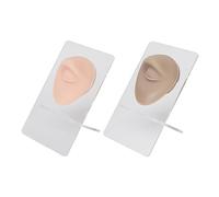 Sluffs 2 Set Silicone Eyebrow Model 3D Modelo de ojo simulado con soporte para prisión de joyas de práctica perforadora, exhibición de joyas de moho flexible