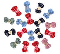 Sluffs 20PCS Polyester Pet Bowknot Elastic Cord Headwear Decoration Accessory for Cats Dogs Pet Hair Accessories for Dog, Puppy, and Cat Grooming