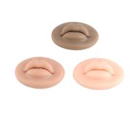Sluffs 3 Pieces 3D Fake Lips, Silicone Lips for Makeup Practice, Soft Practice Lips Model for Semi Permanent Make Up Supplies