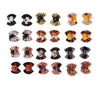 Sluffs 36Pcs Mixed Colors Dog Hair Bows with Elastic Rubber Bands, Pet Flower Collars Soft Chiffon Dog Bow Tie Charms for Long Hair Pet Dogs Cats.