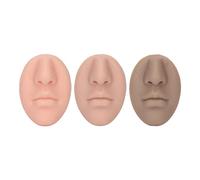 Sluffs 3pcs Silicone Nose Mouth Model,Professional Soft Flexible Reusable Simulation Silicone Piercing Model Nose Model Face Mannequin Teaching Tool