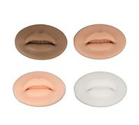 Sluffs 4 PCS 3D Practice Lips, suave silicona realista Ing falso Silicone Lip Model Light Dark Black Color translúcido suave Flexible 3D Silicona Labios para PR