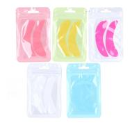 Sluffs 5 pares Extensión de pestañas debajo de las almohadillas de los ojos de la mitad de la luna en forma de luna de silicona injertado ojo de injerto de injerto